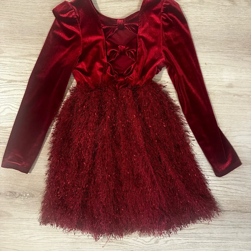 SHEIN Red Velvet girls dress size 9